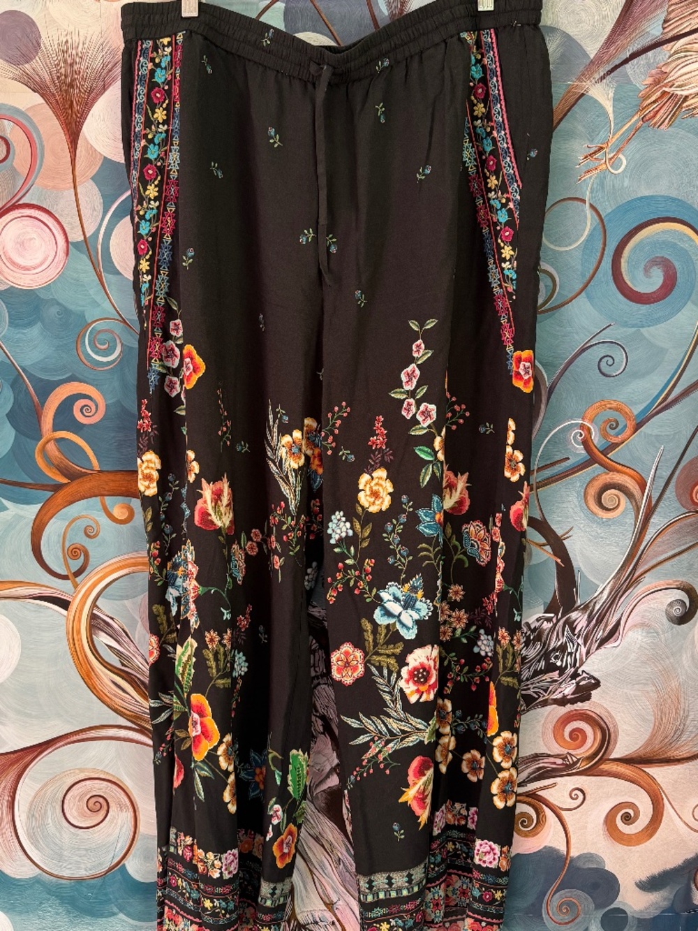 Johnny Was WideLeg Split Drawstring Pants - Picture 5 of 14